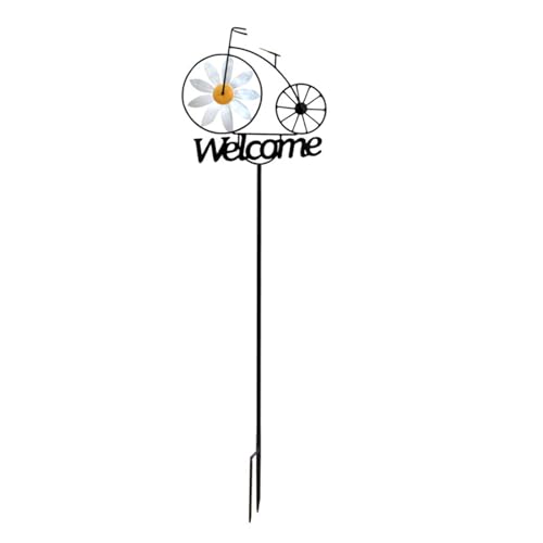 Bottone Outdoor Garden Welcome Stake Outdoor Flower Windmills Bicycles Spinner Garden Yard Windmühlen Dekorationen