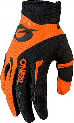 O'NEAL | Fahrrad-Handschuh Motocross-Handschuh | MX MTB DH FR Downhill Freeride | Langlebige, Flexible Materialien, belüftete Handinnenfäche | Element Glove | Kinder | Schwarz Neon-Orange | Größe XL