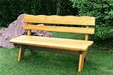 TPFGarden Holzbank DRIEBURG 150cm 3-Sitzer aus Kiefer Massiv Farbe: Hellbraun