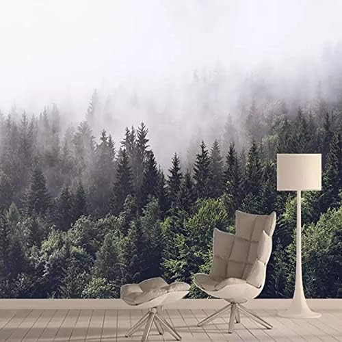 XLMING Neblige Waldlandschaft 3D Tapete Home Dekoration Wohnzimmer Sofa Schlafzimmer Tv Hintergrund Wand-400cm×280cm