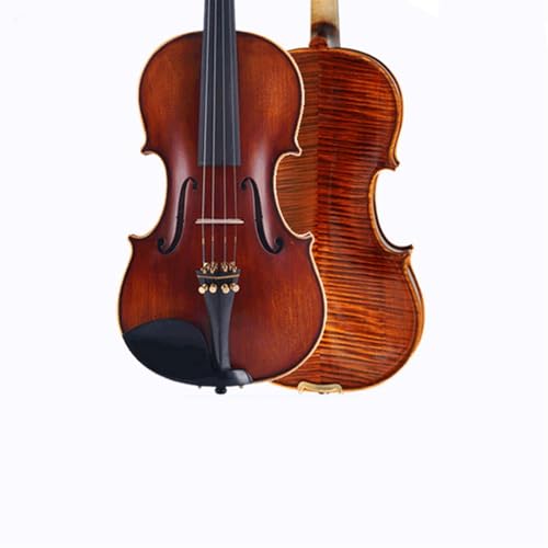 Geige Rein handgefertigte Violine aus Massivholz auf professionellem Niveau für erwachsene Anfänger auf Leistungsniveau (Color : Brown1/4)