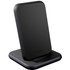 ZENS Qi zertifizierter Aluminium Wireless Charger Stand Schwarz (Fast Wireless Charging mit bis zu 10 Watt, USB-A Anschluss, 18W USB-C Netzteil inklusive, Kompatibel mit Allen Qi-fähigen Telefonen)