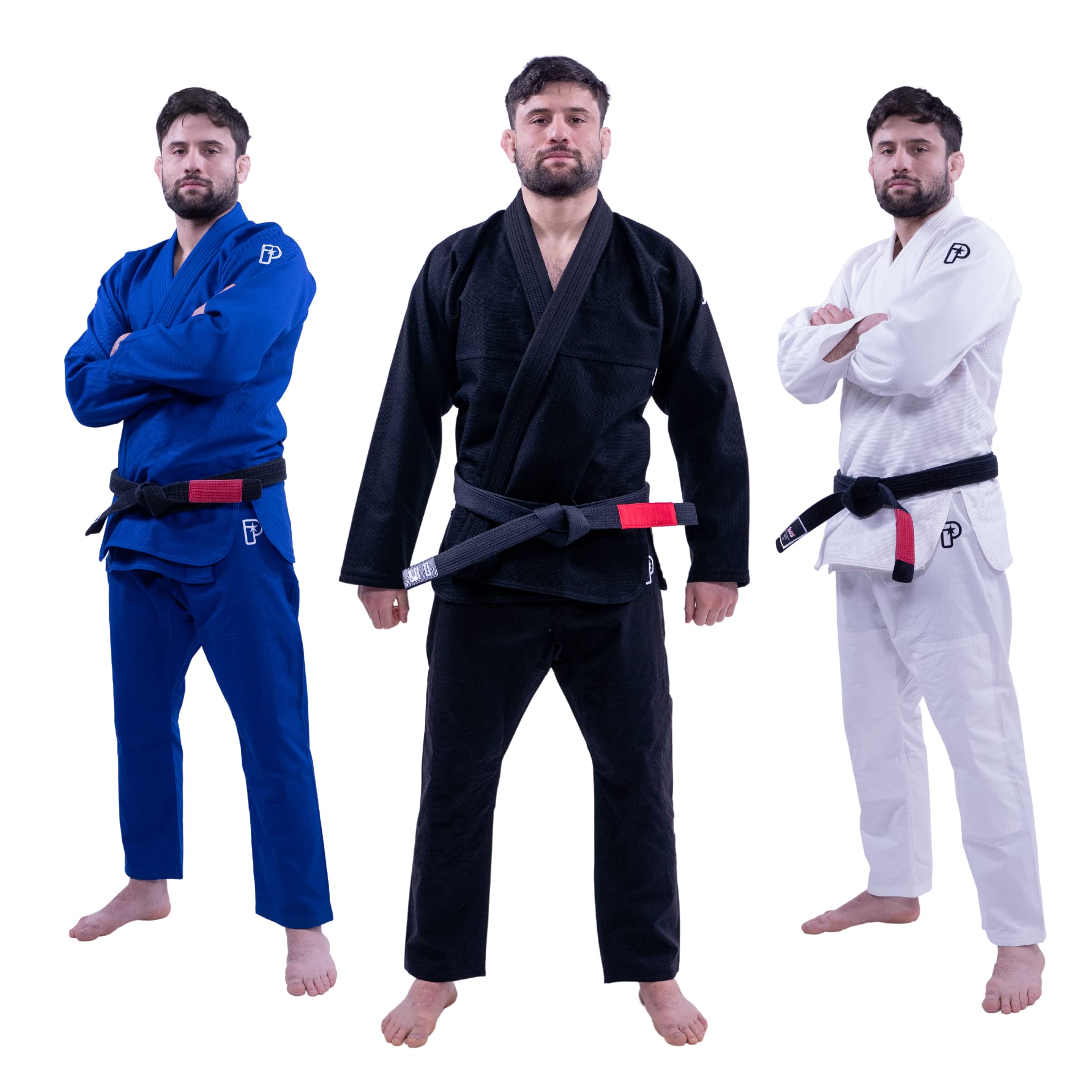 Progress Jiu Jitsu Academy Gi | Leichter BJJ Gi mit gratis weißem Gürtel | BJJ Kimono für Damen & Herren | Reißfester Jiu Jitsu Gi für Training & Wettkampf | Kimono für Damen & Herren | Schwarz A2