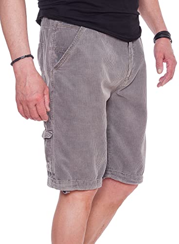 Jet Lag Herren Cord Shorts, Farbe:Tornado, Größe:W31