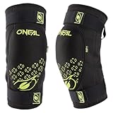 O'NEAL | Knieprotektor | BMX Mountainbike Downhill | IPX®- Aufprallschutz aus Polyurethan, Leichte Konstruktion, Abriebfestes Material | Dirt Knee Guard V.23 | Erwachsene | Schwarz Neon-Gelb | L