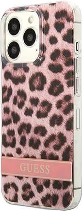 Guess GUHCP13MHSLEOP Hülle für iPhone 13 6,1" rosa/pink hardcase Leopard