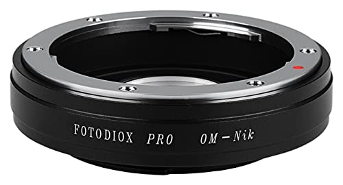 Fotodiox Pro Lens Mount Adapter, 35mm Olympus OM Zuiko Lens to Nikon F-Mount Camera such as D7200, D5000, D3000 & D300S