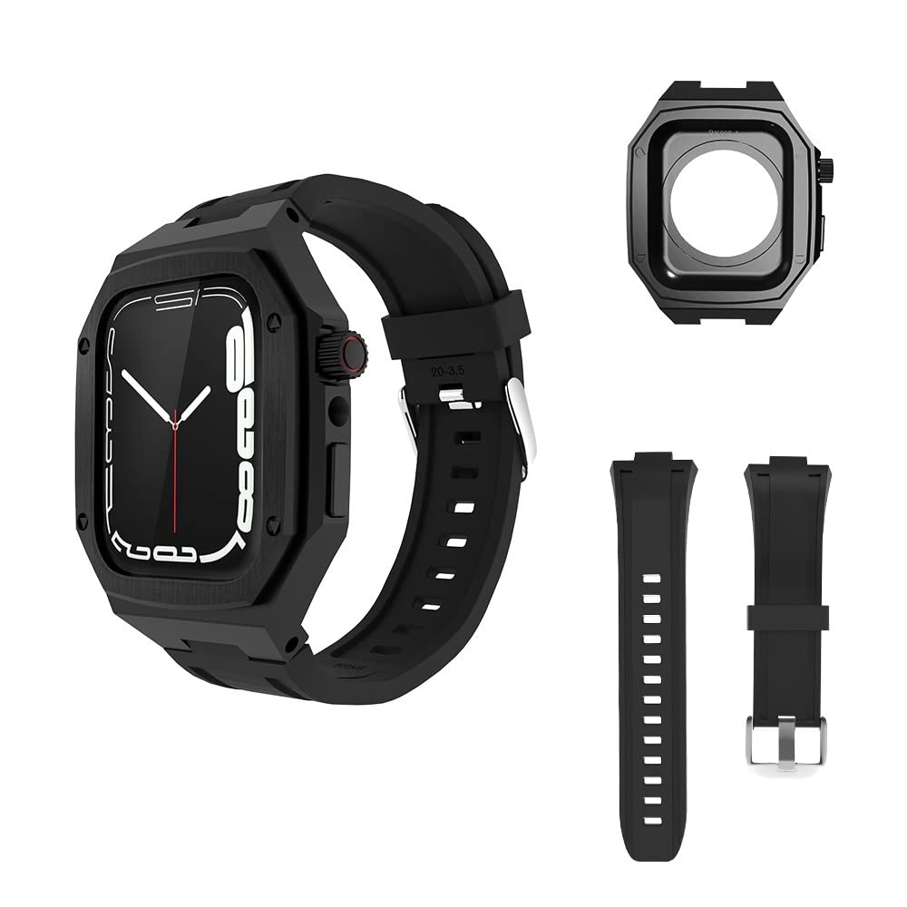 TONECY Silikonarmband für Apple Watch 8 / 7, Band 45 mm, für Apple Watch 5 SE 44 mm, iWatch Serie 6, Schutzhülle, Armbandzubehör