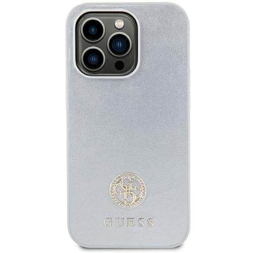 Guess GUHCP15MPS4DGPS Hülle für iPhone 15 Plus 6.7" Silber hardcase Strass Metal Logo