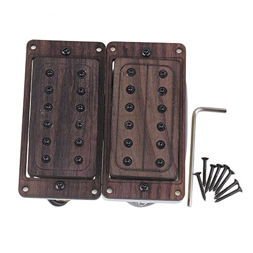 ZENGXUE 2 X E-Gitarre Rose Holz Humbucker Pickups Halsbrücke Humbucker Tonabnehmer Set (Color : Black)