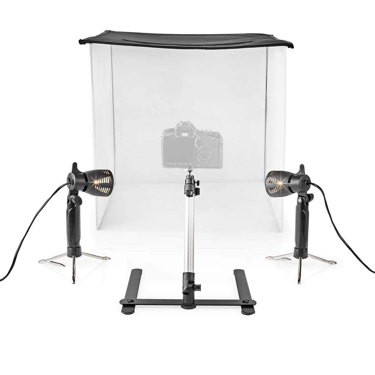 Foto Studio Kit - 400 lm - Faltbar - Hintergründe inkl. - Tragetasche enthalten - Schwarz