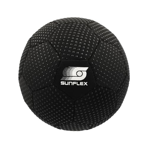 Sunflex® Neopren Grippyball Schwarz | mit besonders gutem Grip-Noppen | Durchmesser 19 cm | Beachball & Strandball weich & leicht für Strand & Wasser | Spielball extrem robust & für Jede Altersgruppe