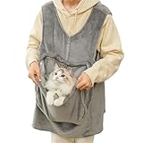 Sling Cat Apron | Warme Katzenschürze mit großer Tasche – praktische Katzentragetasche, vollständig verpackte Katzentasche, für Reisen, Picknick, Zuhause, Camping, Spazierengehen