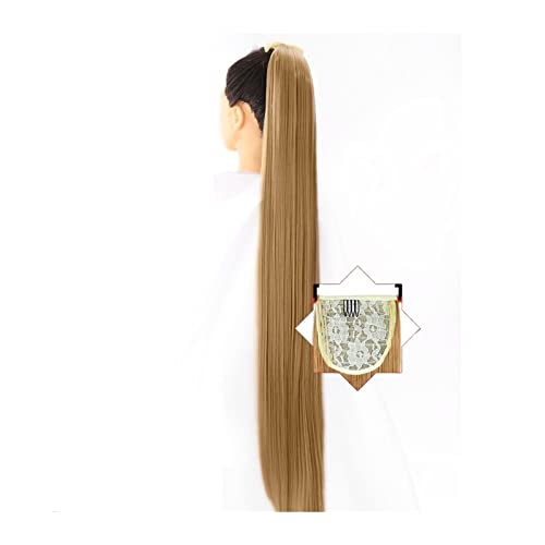 Ponytail Extension/Haarteil Pferdeschwanz-Verlängerungen mit Kordelzug, 45/55/65/75/85 cm, lange synthetische, seidige, gerade Pferdeschwanz-Verlängerungen mit Clip-In-Haarteil for den täglichen Gebra