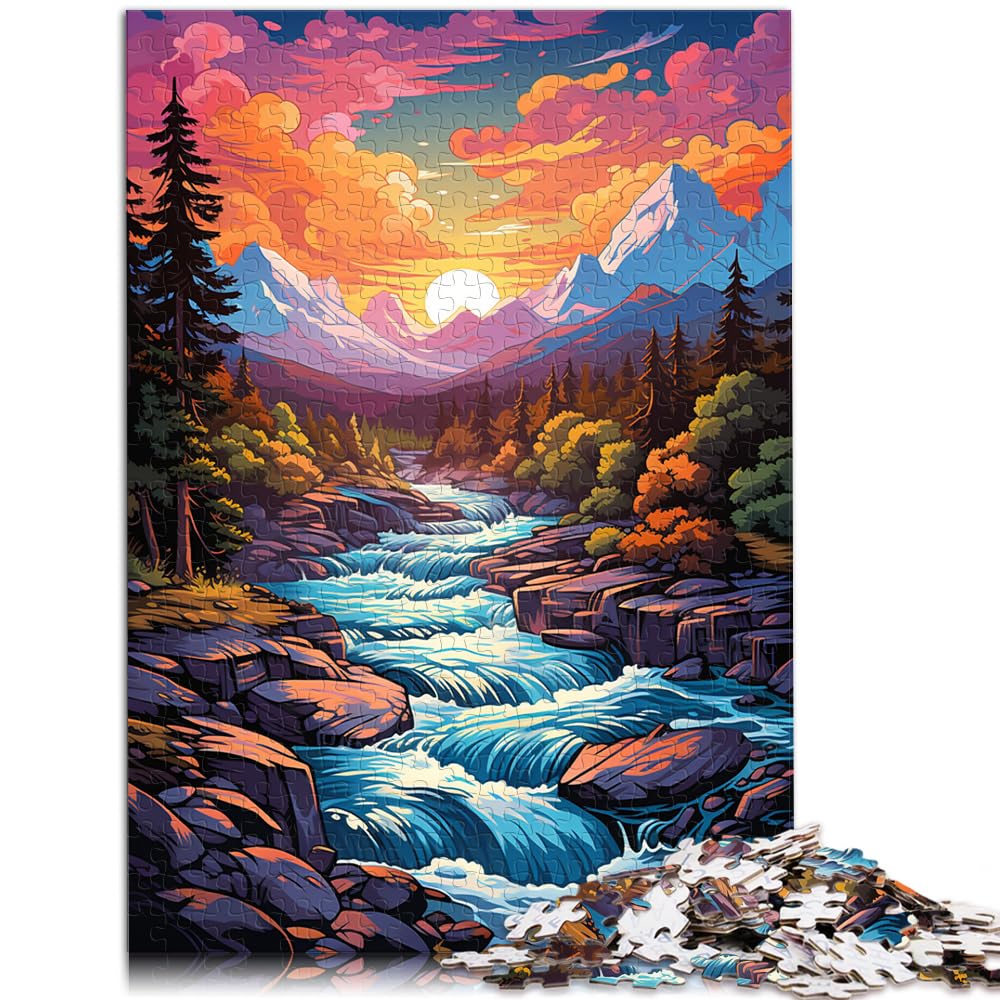 Puzzlespiel Fantasielandschaft, 1000 Teile, Holzpuzzle, jedes Teil ist einzigartig – anspruchsvolles, unterhaltsames Spiel für die ganze Familie, 1000 Teile (50 x 75 cm)