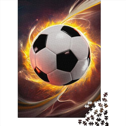 1000-teiliges Puzzle für Erwachsene Teenager, Fußballsturm für Erwachsene, 1000-teiliges Puzzle, Weihnachts- und Geburtstagsgeschenk für Erwachsene und Teenager (Größe: 75 x 50 cm)