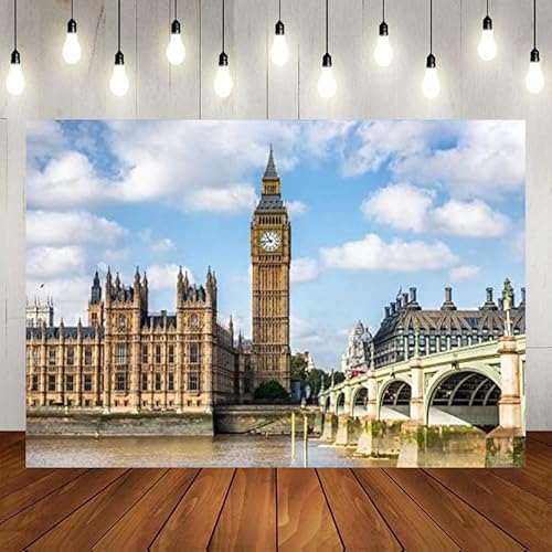 Big Ben England Bridge London Parliament House Westminster Fotografie Hintergrund Happy Birthday Party Hintergrund Banner Dekor 240x180