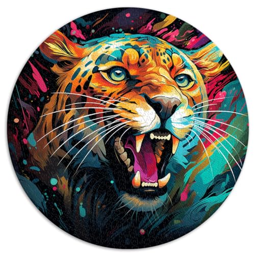 Puzzles Geschenke Spielzeug Jaguar im Dschungel Puzzles 1000 Teile 67,5x67,5cm Lustiges Geschenk Spaß bei Aktivitäten zu Hause, Geburtstagsgeschenk, Reisegeschenke,