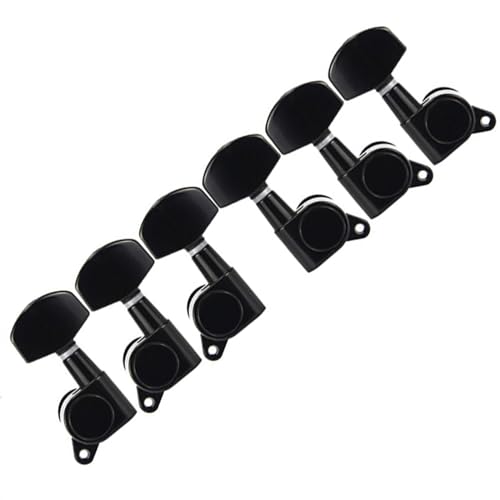 Strings Tuning Pegs Mechaniken Für Gitarre 3L3R Stimmgerät für E-Gitarre, Kopfplatte, vollständig geschlossenes Stimmgerät-Set mit Diamantgriff (Color : 2)