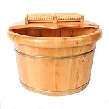 Haushalt Geschenk Holz Fußwanne Fußbadekübel Fußbadewanne Saunawanne Aus Hochwertig Holz, Tiefes Design Pediküreimer Fußpflege Pediküre Haushaltsartikel Dekoration (Color : B)