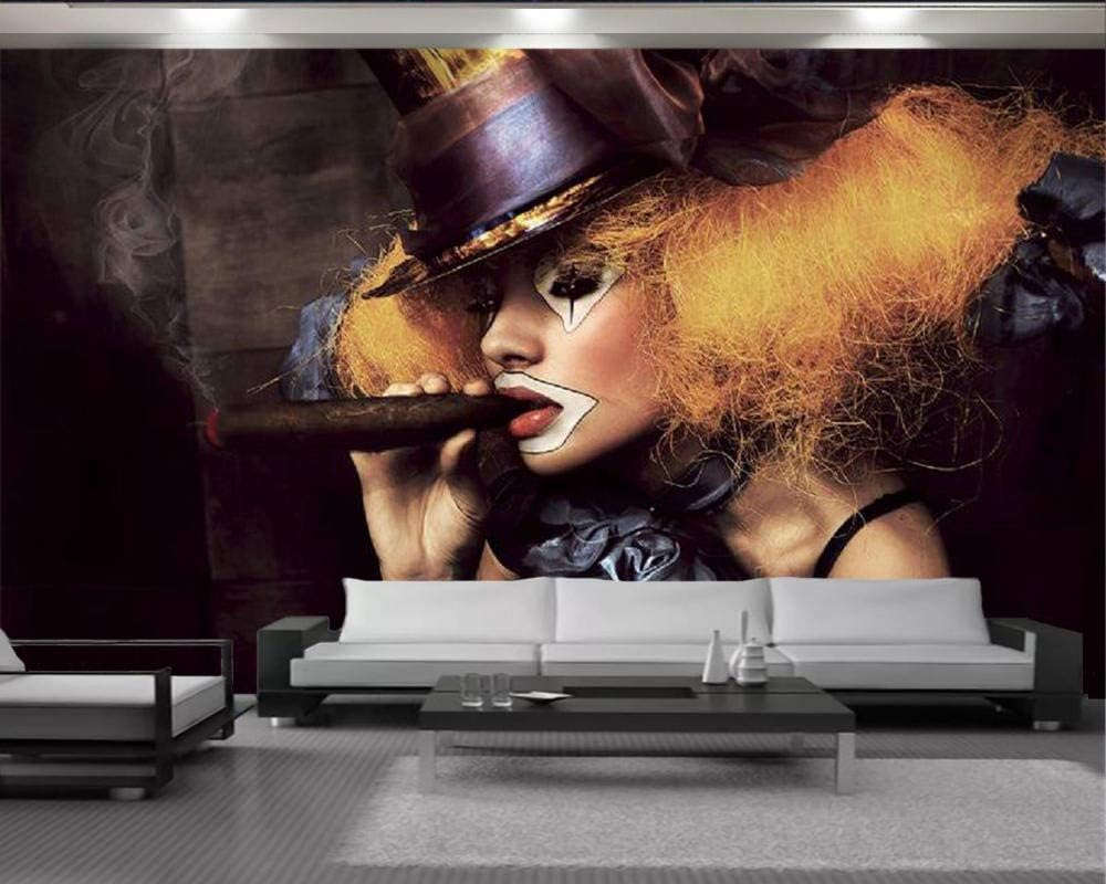 Blonde Frau Rauchen 3D Tapete Poster Restaurant Schlafzimmer Wohnzimmer Sofa TV Dekorative Wand-430cm×300cm