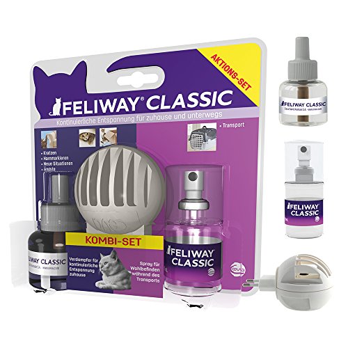 FELIWAY CLASSIC Kombi-Set aus Verdampfer, Flakon & 20ml Spray, 3 Stück (1er Pack)