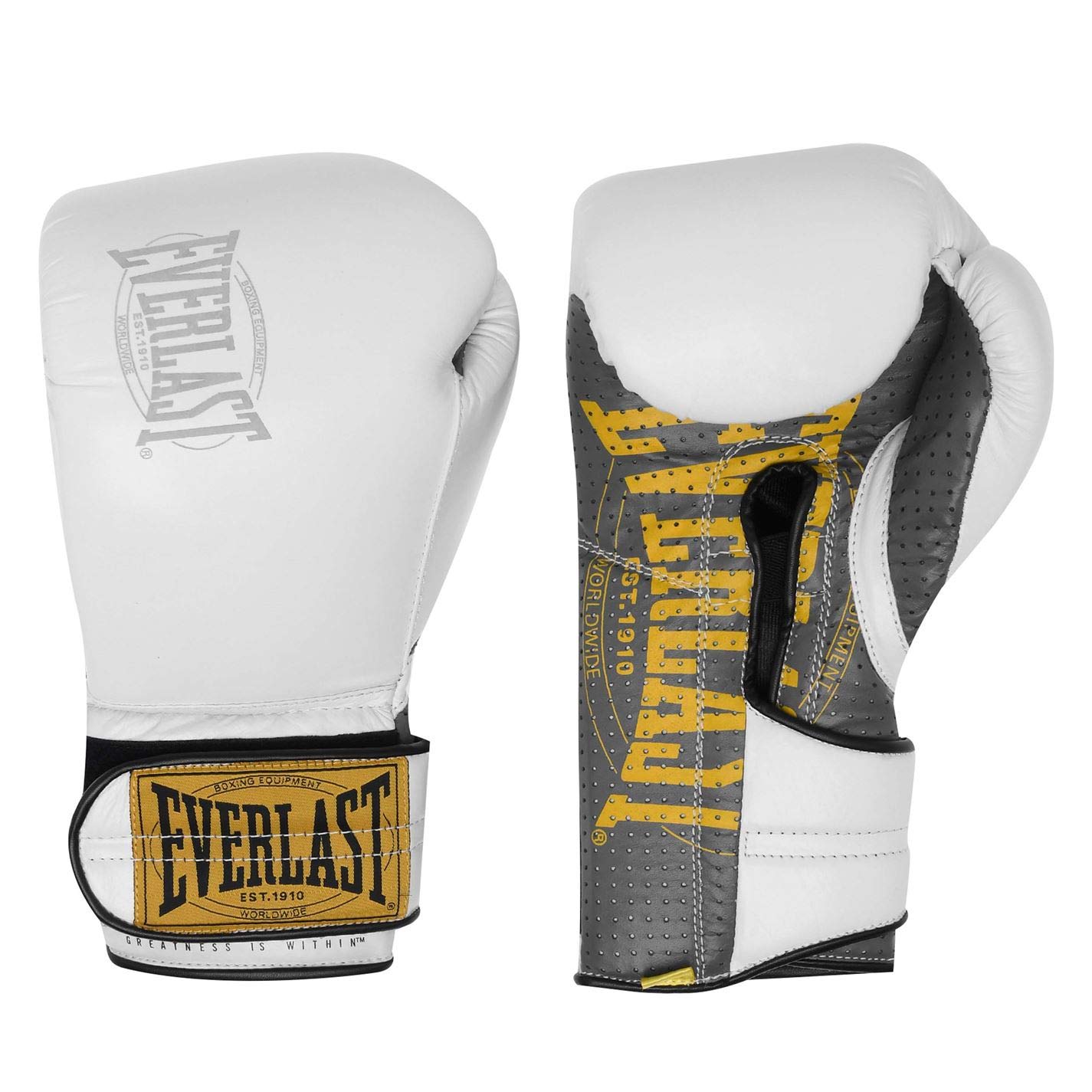 Everlast Unisex- Erwachsene Boxhandschuhe 1910 Sparring Glove Trainingshandschuhe, Weiß, 16oz