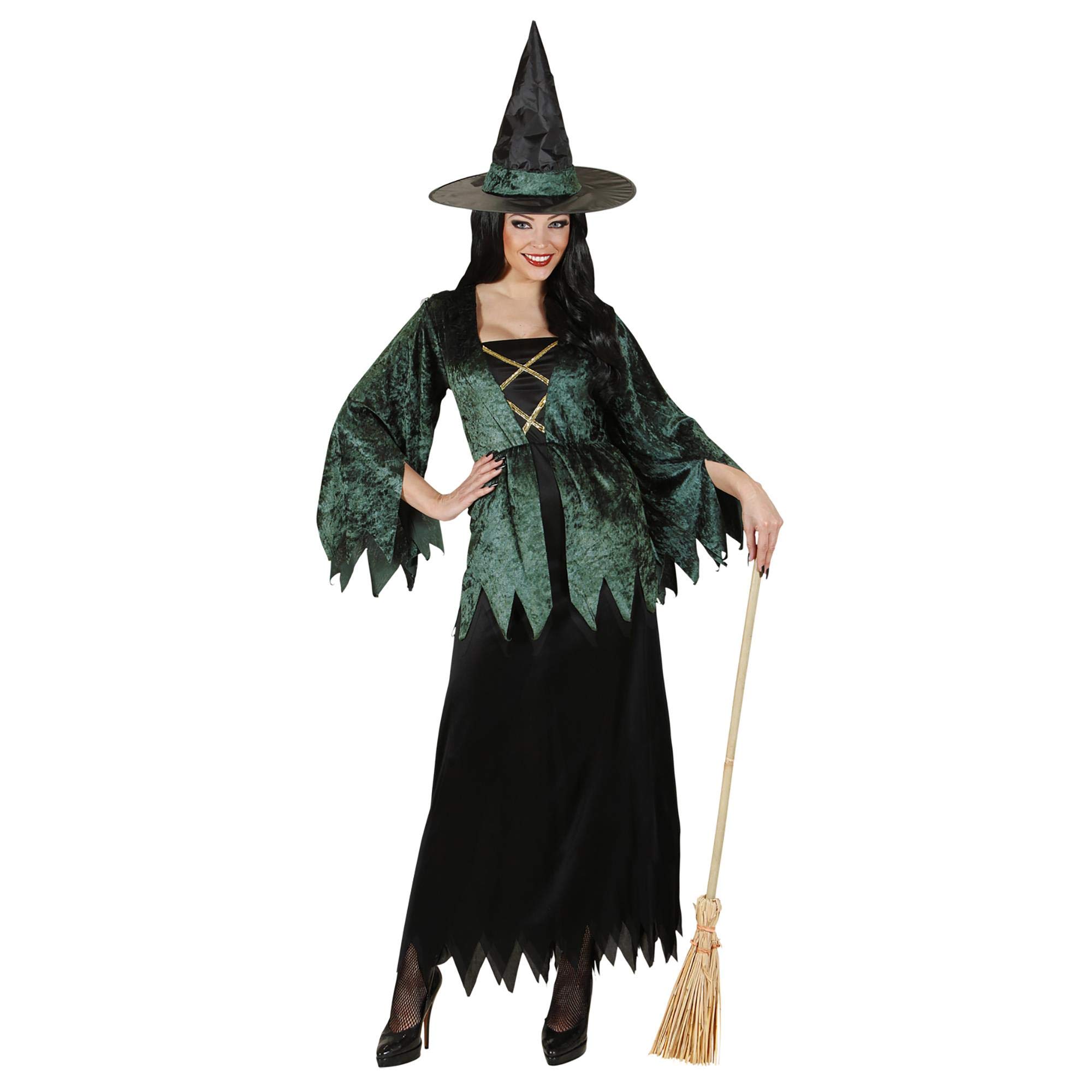 Widmann - Kostüm Hexe, Kleid, Hut, böse Zauberin, Moorhexe, Walpurgisnacht, Halloween, Mottoparty, Karneval