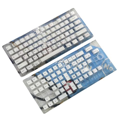 XDA-Höhe, PBT-Sublimations-Tastenkappen-Set für mechanische Tastaturen, mechanische Tastaturen, Weiß, 135 Stück