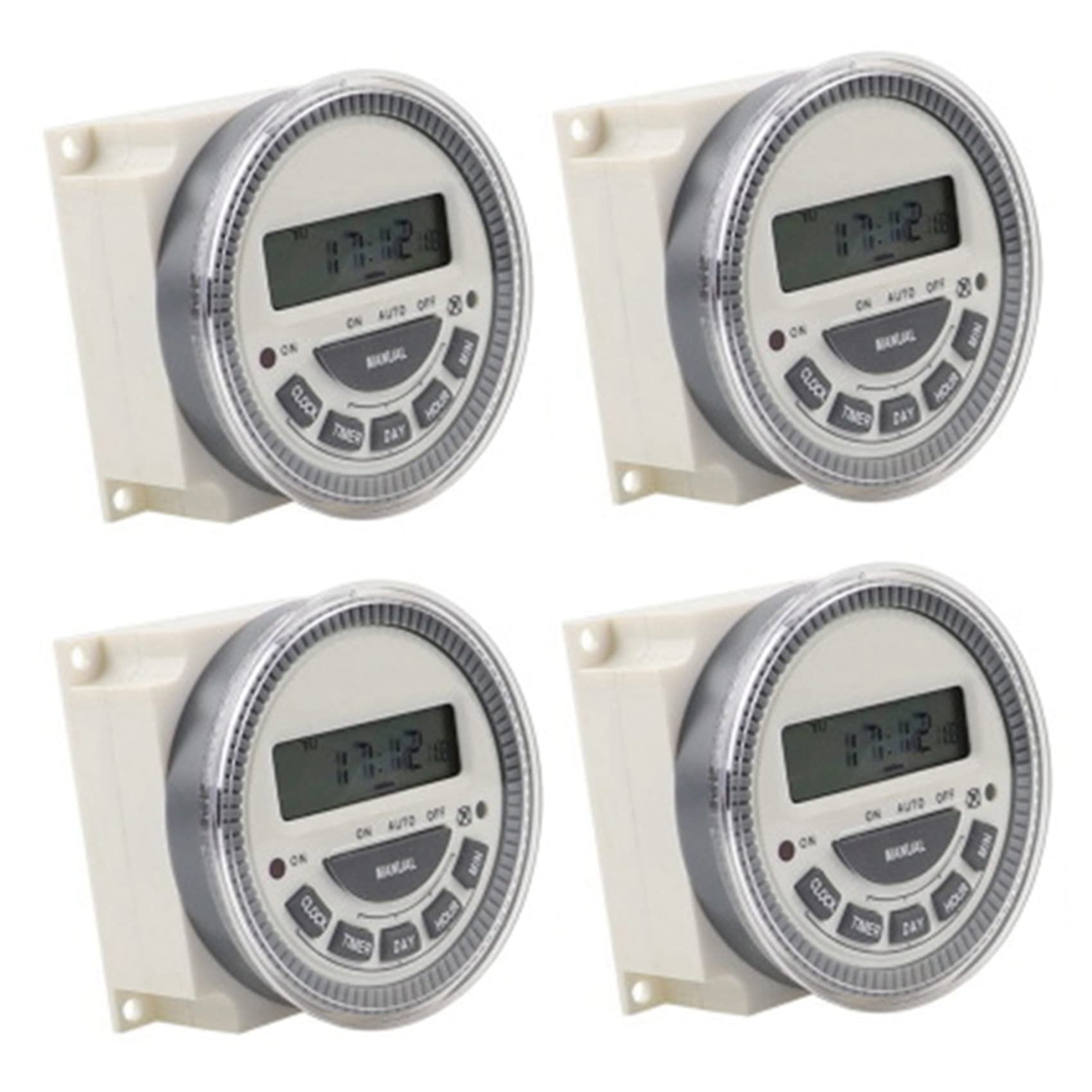 Kiudduy 4X Programmierbare Zeitschalt Uhr Relais Digital LCD Power WöChentlich CN304A AC 220V 5 Pin