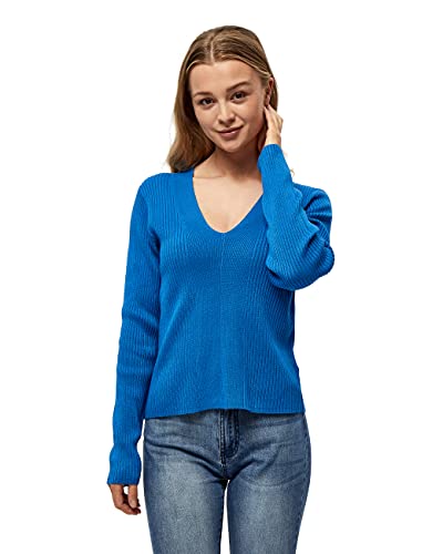 Peppercorn Damen Tana Rib 22 Ripp Pullover, 1537 Daphne Blue, L EU