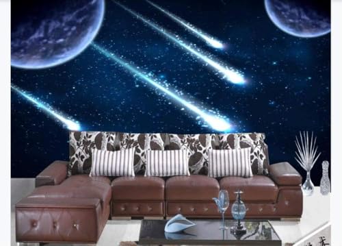 Meteore Universum Sterne Galaxien 3D Tapete Poster Restaurant Schlafzimmer Wohnzimmer Sofa TV Dekorative Wand-250cm×170cm