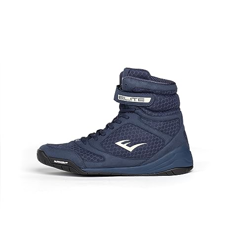 Everlast Elite V2 Boxschuhe: Ihr ultimativer Trainingsbegleiter für Exzellenz und Haltbarkeit Boxschuhe, Elite 2 Schuhe, Trainingsschuhe, Marineblau, 46 EU