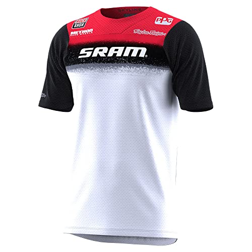 Troy Lee Designs Herren Skyline Air Sram Roost Trikot T-Shirt, Weiß, M