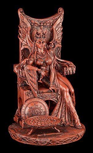 Keltische Göttin Figur - Queen Maeve rot - Wicca Statue Magie