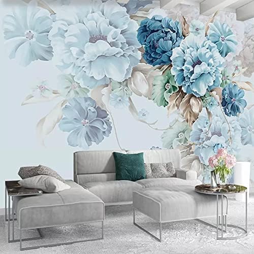 XLMING Stil Hand Gemalt Pfingstrose Blume Feld 3D Tapete Home Dekoration Wohnzimmer Sofa Schlafzimmer Tv Hintergrund Wand-300cm×210cm