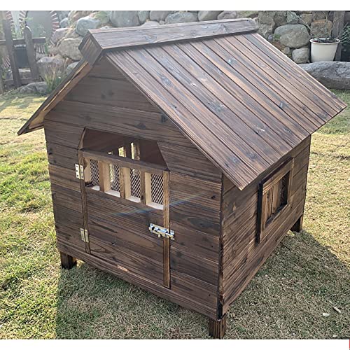 Katzenhaus Outdoor Winterfest, Katzenhaus Outdoor Winterfest Vollisoliert, Hundehütte Isoliert, Outdoor Katzenunterstand mit Tür, for Katzen, Hunde Und Andere Kleintiere ( Color : Double window , Size