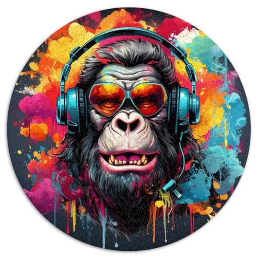 Puzzles Geschenke Spielzeug Headset Gorilla 1000 Puzzles für Erwachsene 1000 Teile 67,5 x 67,5 cm Lernpuzzle einzigartiges Herausforderungsspiel