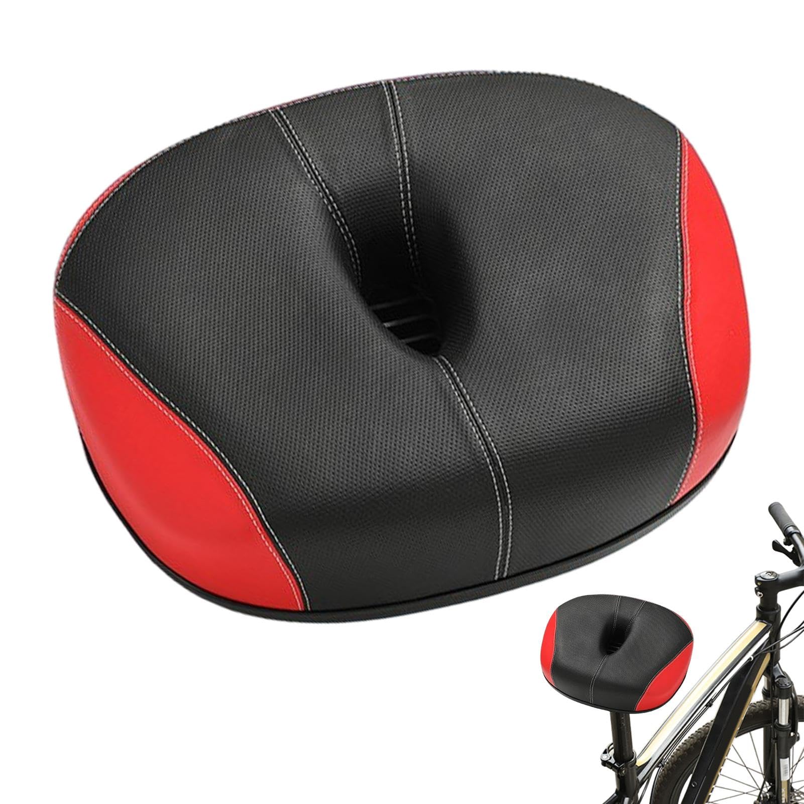 Waterproof Cycling Seat Cushion - PU Leather Padded Replacement Saddle, Breathable Road Cycling Seat Pad | Ideal for Outdoor Riding, Provides Extra Comfort and Support for Long Distance Cycling