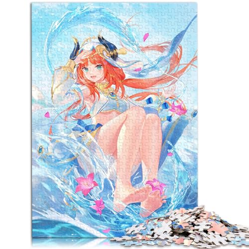 Spielzeug-Puzzle Genshin Impact Nilou 1000-teiliges Puzzle für Erwachsene, Holzpuzzle, Familienspiel, Stressabbau, schwieriges Herausforderungspuzzle, 1000 Teile (50 x 75 cm)