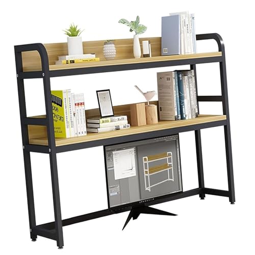 Schreibtisch-Bücherregal/Bücherschrank - Computertisch-Bücherregal, verstellbares Schreibtisch-Organizer-Regal, Mehrzweck-Arbeitsplatten-Bücherregal, Mehrzweck-Schreibtisch-DIY-Aufbewahrungsregal/B/