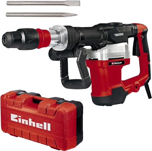 Einhell Abbruchhammer TE-DH 32 (1500 W, 32 J, 1900 (1/min), SDS-max-Werkzeugaufnahme, schwingungsgedämpfter Hauptgriff + Softgrip, inkl. Spitz-/Flachmeißel + E-Box)