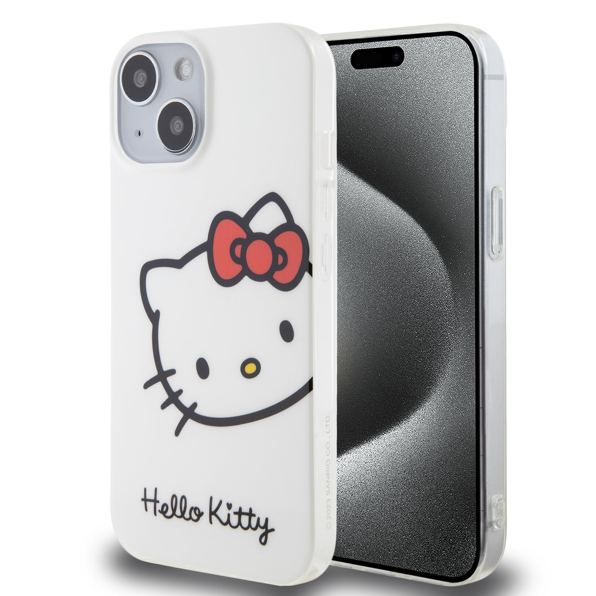 CG MOBILE Hello Kitty Back Case für iPhone – Kitty Head – Weiß (iPhone 15)