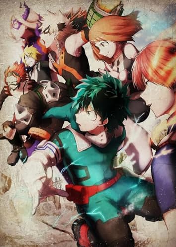 HfmQuisutron Jigsaw Puzzle 1000 Teile Abenteuer Anime Midoriya Poster Holzpuzzle Home Stressabbau Spiel Yw145Az