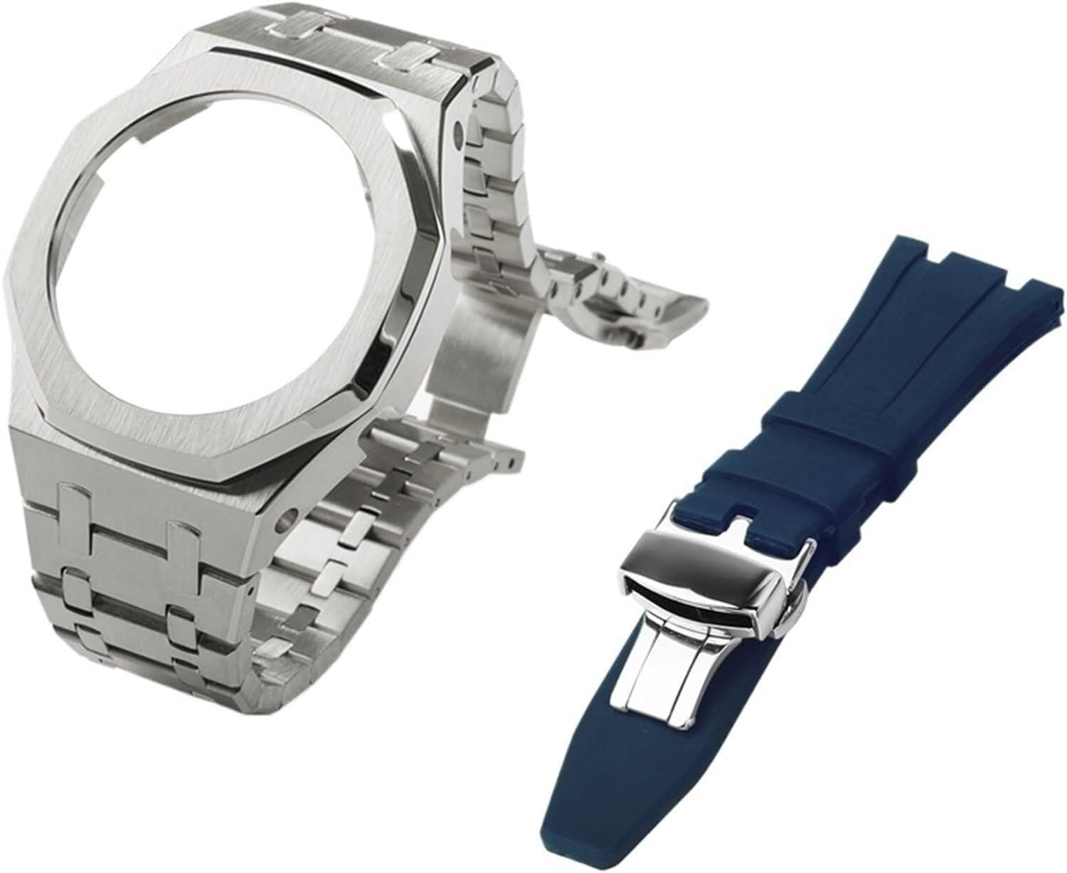 IOTUP Gen 5 Metall-Uhrengehäuse, Lünette und Fluorkautschuk-Uhrenarmband, Kombinationsset, für GA2100, GA2110, GAB2100, GM2100, Mod Kit für Watch Full, GM-2100, Achat