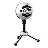 Blue Snowball USB-Mikrofon für Aufnahmen, Streaming, Podcasting, Gaming auf PC und Mac, Kondensatormikrofon mit Nieren- und Kugelcharakteristik und stilvollem Retro-Design - Silber