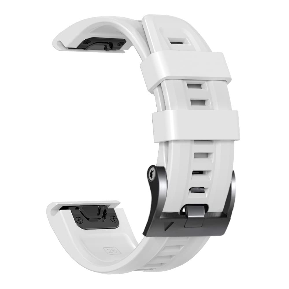 OPKDE 26 22 mm offizielles Silikonband mit Schraubschnalle für Garmin Fenix 6, 7, 5 Plus, Easyfit-Uhrenarmband für Fenix 6X Pro 7X 5X 3HR Armband, 26 mm, Achat