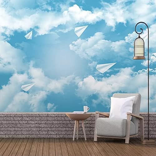 Blaue Und Weiße Wolkenkunst 3D Tapeten Wanddekoration Fototapete Sofas Wohnzimmer Wandbild Schlafzimmer-430cm×300cm