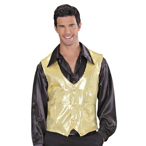 Mens "GOLD SEQUIN VEST" - (XL)