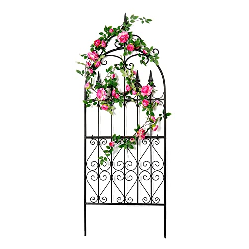 SCENDOR GARDEN Garten Rankgitter 152x55x1,3CM für Kletterpflanzen Metall Eisen Draht Rankhilfen für Outdoor Kletterpflanzen Unterstützung